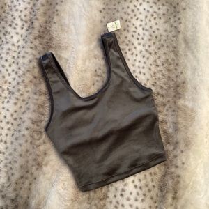 Aerie offline velvet grey cami cropped top